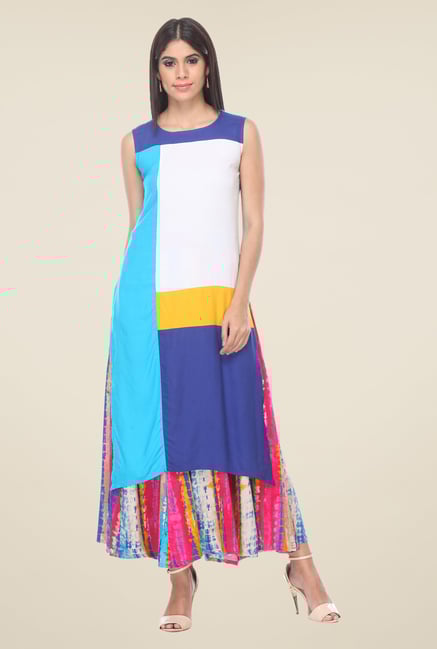 Varanga White Solid Kurta With Palazzo Varanga White Solid Kurta With Palazzo