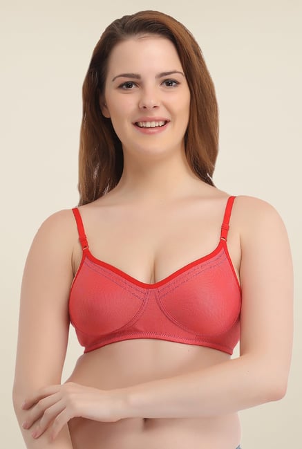 Clovia Red Non Padded T Shirt Bra Clovia Red Non Padded T Shirt Bra