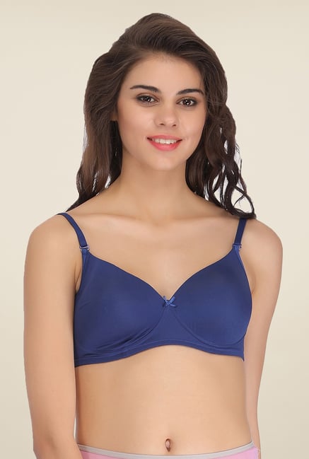 Clovia Navy Padded T Shirt Bra Clovia Navy Padded T Shirt Bra