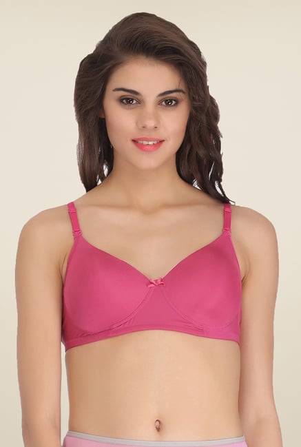 Clovia Pink Padded T Shirt Bra Clovia Pink Padded T Shirt Bra