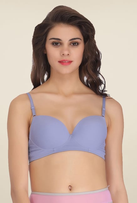Clovia Blue Padded T Shirt Bra Clovia Blue Padded T Shirt Bra