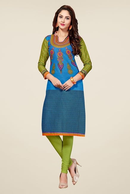Salwar Studio Blue Unstitched Kurti Salwar Studio Blue Unstitched Kurti