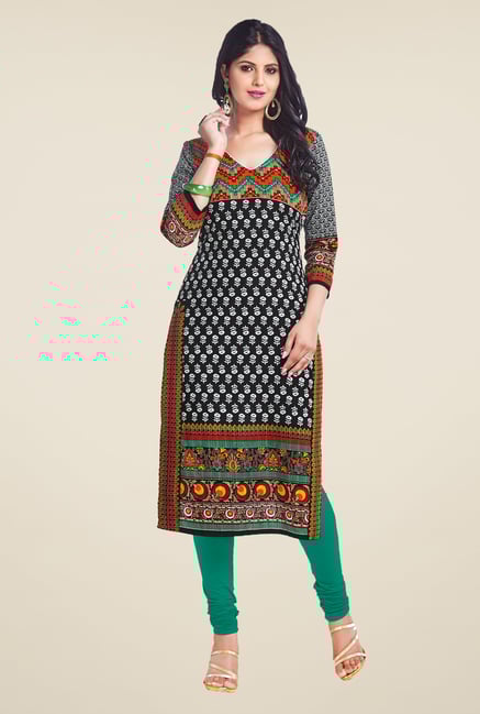 Salwar Studio Black & White Unstitched Kurti Salwar Studio Black & White Unstitched Kurti