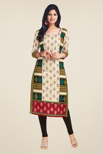 Salwar Studio Beige Unstitched Kurti Salwar Studio Beige Unstitched Kurti
