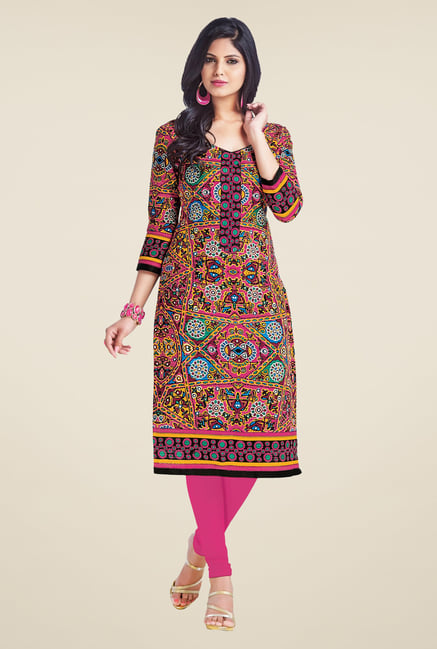 Salwar Studio Pink Unstitched Kurti Salwar Studio Pink Unstitched Kurti