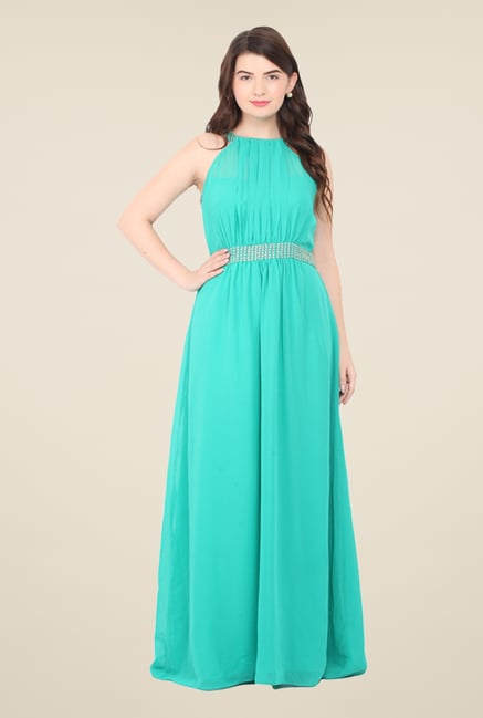 Honey & B Turquoise Embellished Dress Honey & B Turquoise Embellished Dress