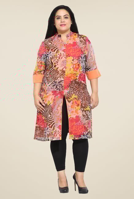 Talinum Peach Printed Tunic Talinum Peach Printed Tunic
