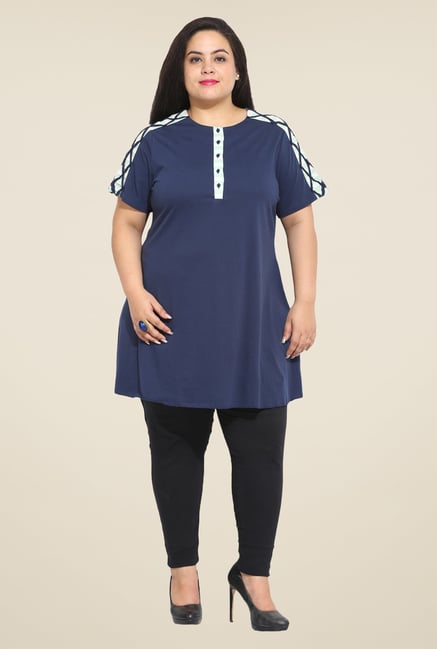 Talinum Navy Solid Tunic Talinum Navy Solid Tunic