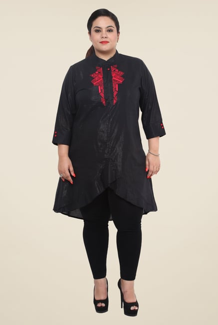 Talinum Black Embroidered Tunic Talinum Black Embroidered Tunic