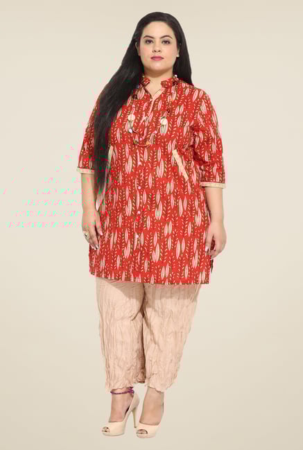 Talinum Red Printed Tunic Talinum Red Printed Tunic