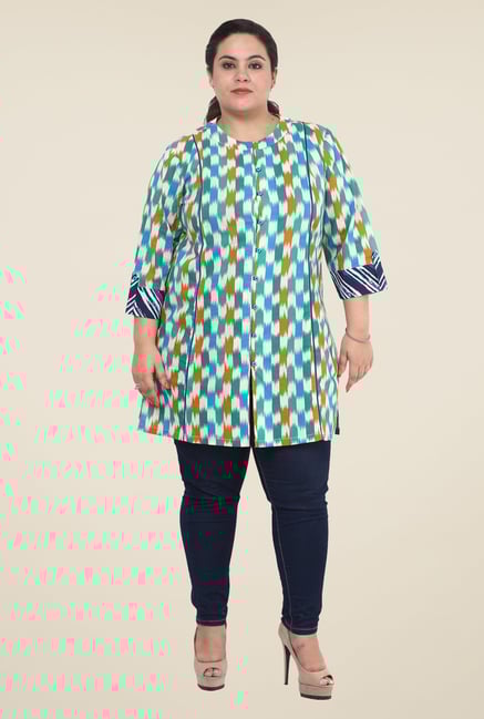 Talinum Multicolor Printed Kurti Talinum Multicolor Printed Kurti