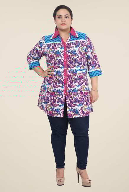 Talinum Purple Printed Kurti Talinum Purple Printed Kurti