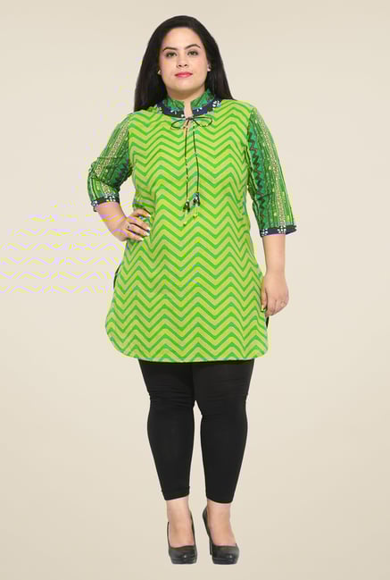 Talinum Lime Printed Kurti Talinum Lime Printed Kurti