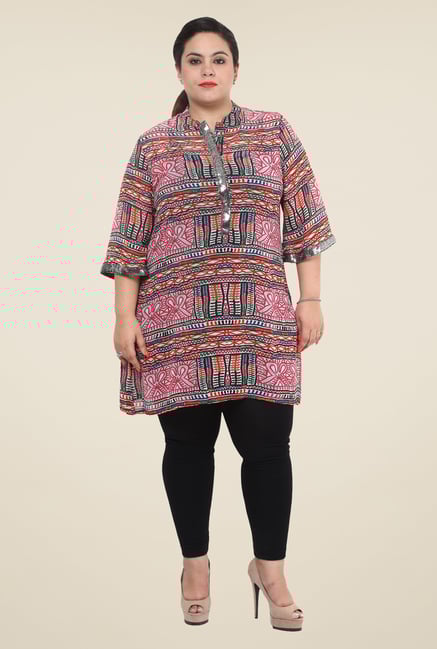 Talinum Multicolor Printed Kurti Talinum Multicolor Printed Kurti