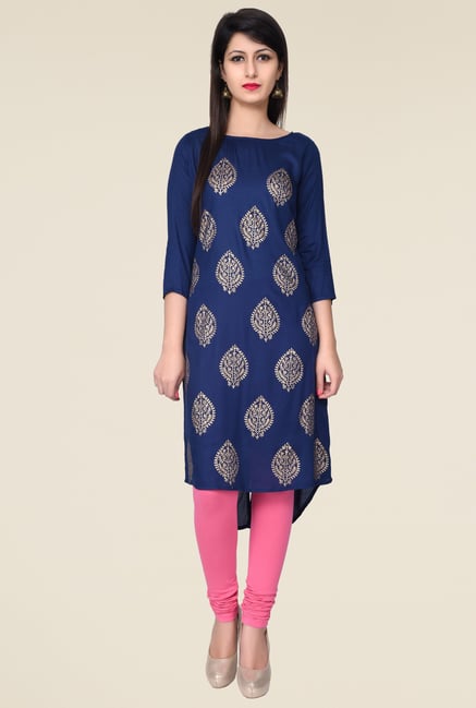 Juniper Navy Long Kurta Juniper Navy Long Kurta