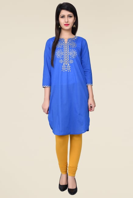 Juniper Blue Embroidered Kurta Juniper Blue Embroidered Kurta