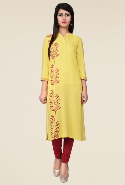 Juniper Yellow Long Kurta Juniper Yellow Long Kurta