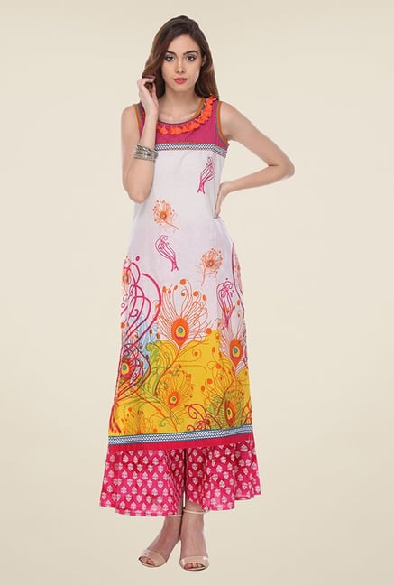 Varanga White Printed Kurta Varanga White Printed Kurta