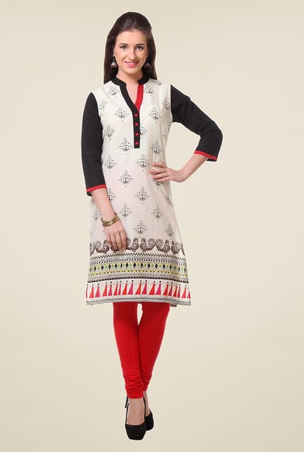 Varanga Off White Printed Kurti Varanga Off White Printed Kurti