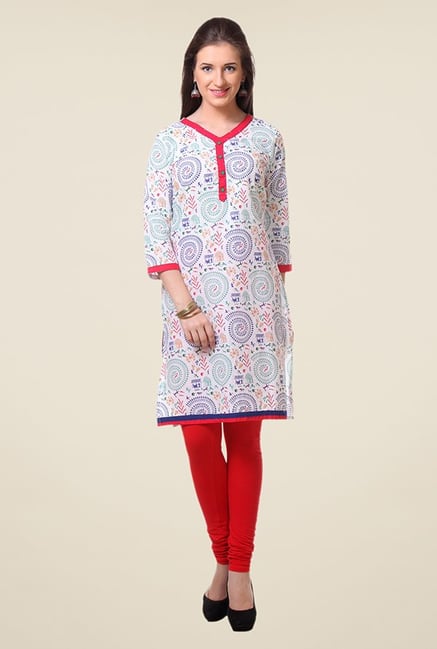 Varanga Off White Printed Kurti Varanga Off White Printed Kurti