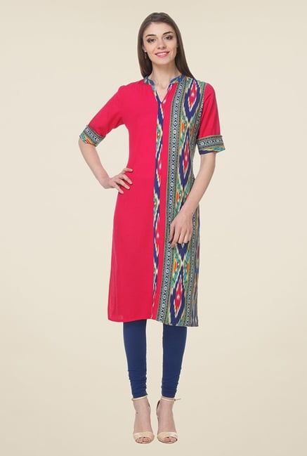 Varanga Pink Printed Kurta Varanga Pink Printed Kurta