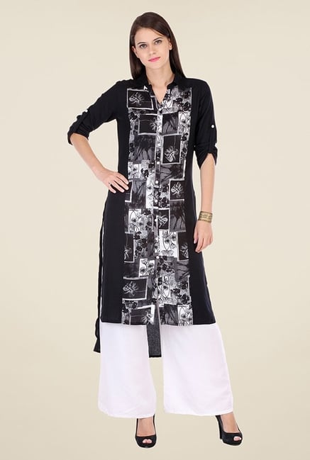 Varanga Black Printed Kurti Varanga Black Printed Kurti