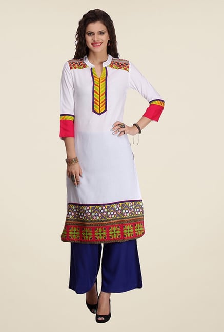 Varanga White Printed Kurta Varanga White Printed Kurta