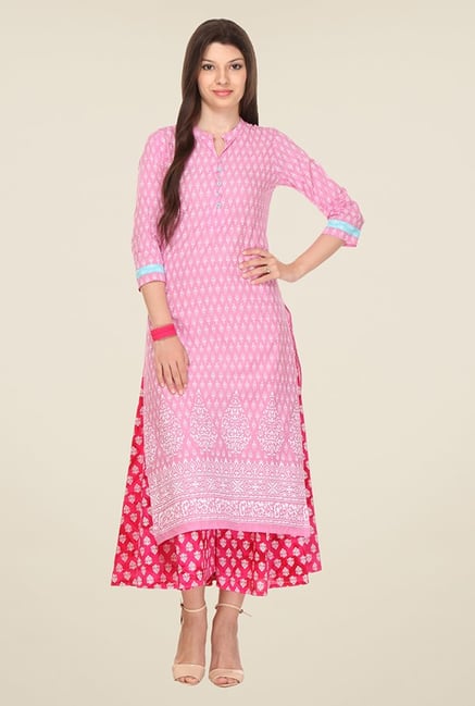 Varanga Pink Printed Kurta Varanga Pink Printed Kurta