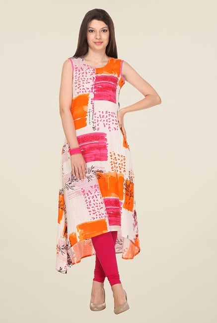 Varanga Off White Printed Kurta Varanga Off White Printed Kurta
