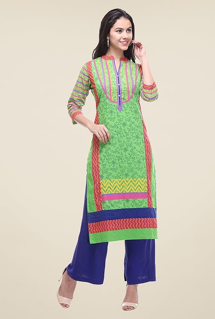 Varanga Green Printed Kurta Varanga Green Printed Kurta