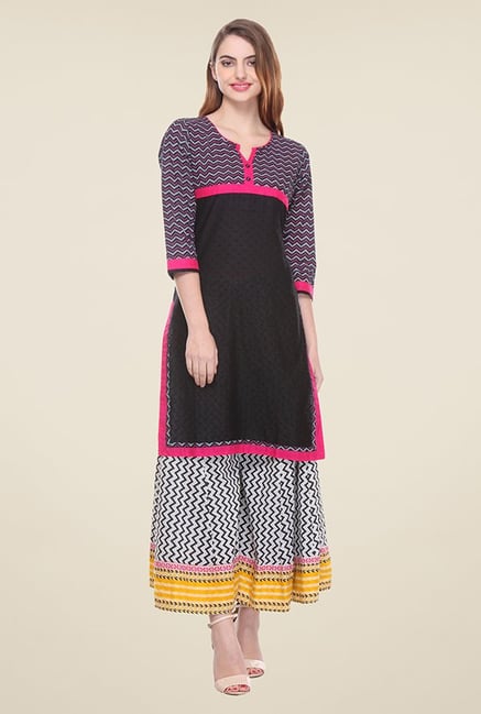 Varanga Black Printed Kurti Varanga Black Printed Kurti