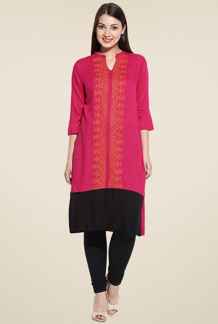 Evam Pink Printed Kurta Evam Pink Printed Kurta