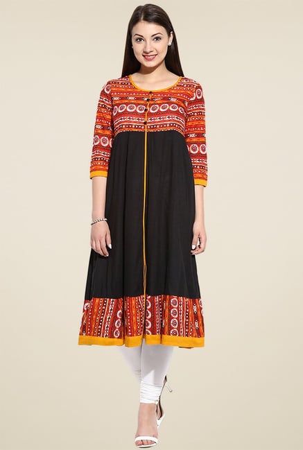 Evam Black Anarkali Kurta Evam Black Anarkali Kurta