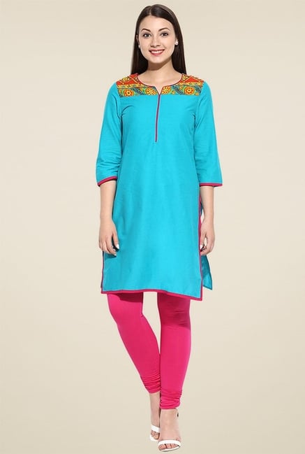 Avaana Green 3/4th Sleeves Kurta Avaana Green 3/4th Sleeves Kurta