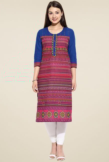 Avaana Pink Printed Kurta Avaana Pink Printed Kurta