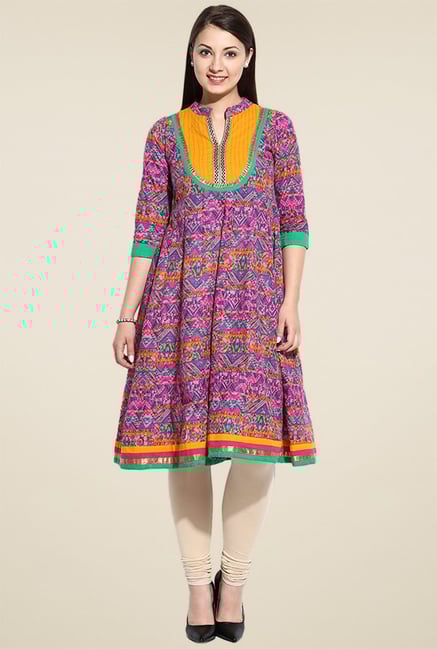 Evam Pink Printed Anarkali Kurta Evam Pink Printed Anarkali Kurta
