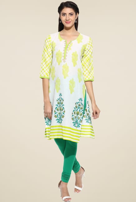 Evam White Cotton Long Kurta Evam White Cotton Long Kurta