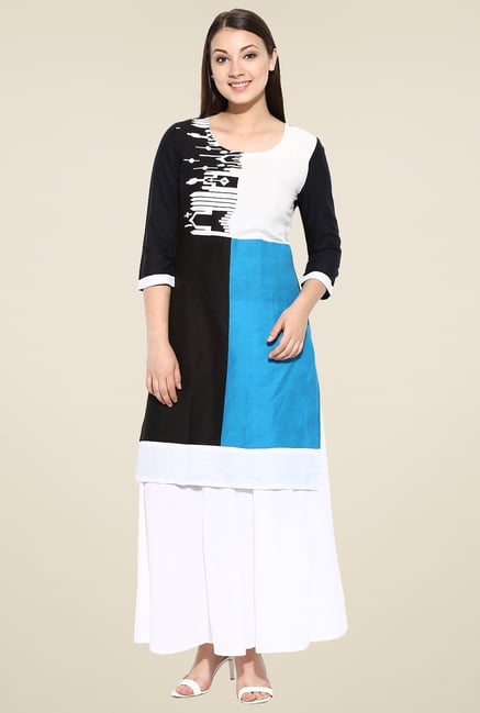 Avaana Turquoise Long Kurta Avaana Turquoise Long Kurta