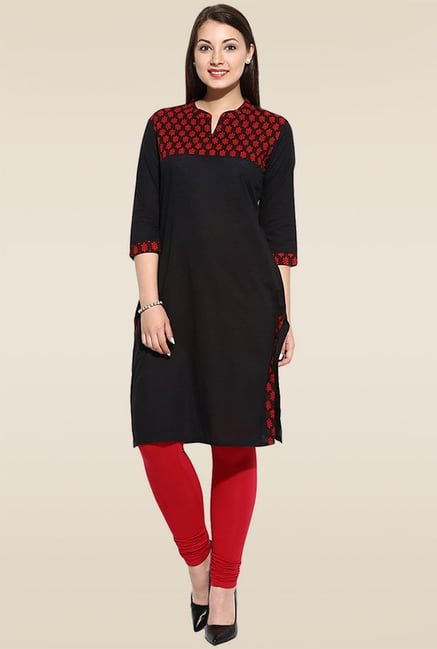 Evam Black Printed Kurta Evam Black Printed Kurta