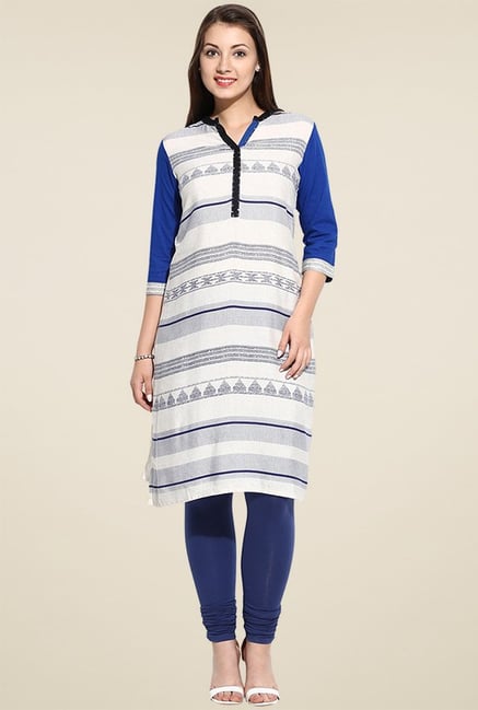 Evam Blue Cotton Kurta Evam Blue Cotton Kurta