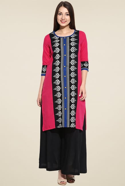 Avaana Pink Long Kurta Avaana Pink Long Kurta