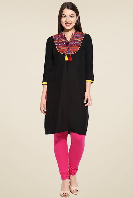 Avaana Black Long Kurta Avaana Black Long Kurta