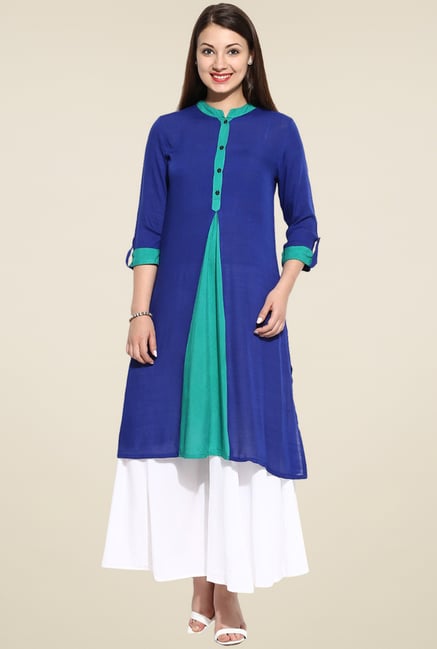 Evam Blue Long Kurta Evam Blue Long Kurta