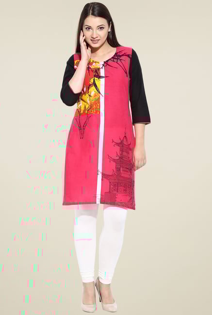 Avaana Pink Cotton Kurta Avaana Pink Cotton Kurta