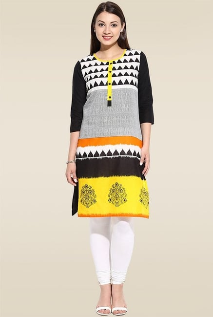 Avaana Yellow Long Kurta Avaana Yellow Long Kurta