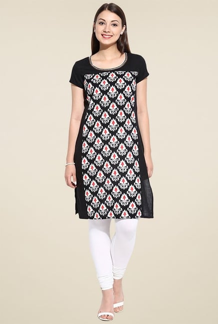 Avaana Black Printed Kurta Avaana Black Printed Kurta