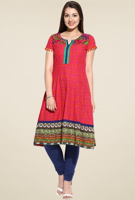 Evam Pink Anarkali Kurta Evam Pink Anarkali Kurta