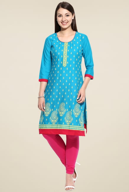 Evam Green Straight Long Kurta Evam Green Straight Long Kurta