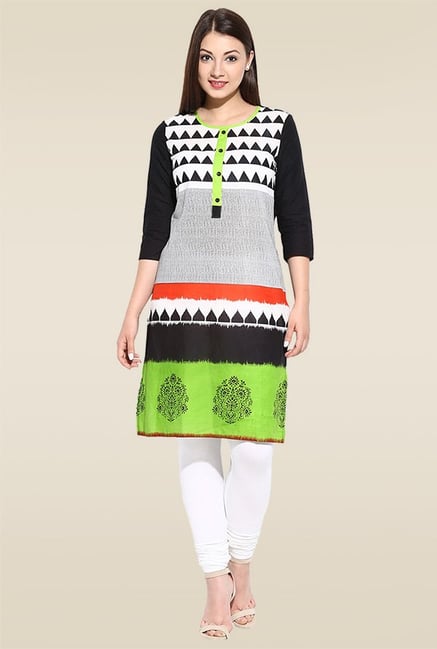Avaana Green Long Kurta Avaana Green Long Kurta