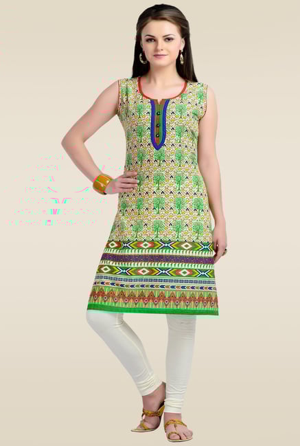 Zola Green Printed Cotton Kurti Zola Green Printed Cotton Kurti